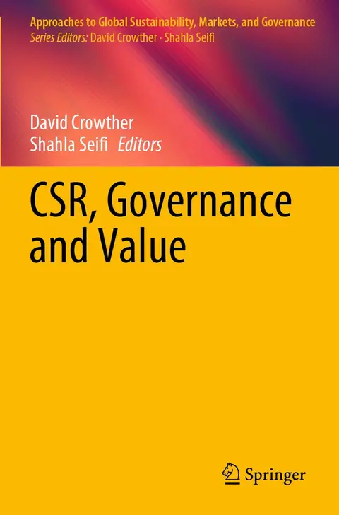 Cover of CSR, Governance and Value
